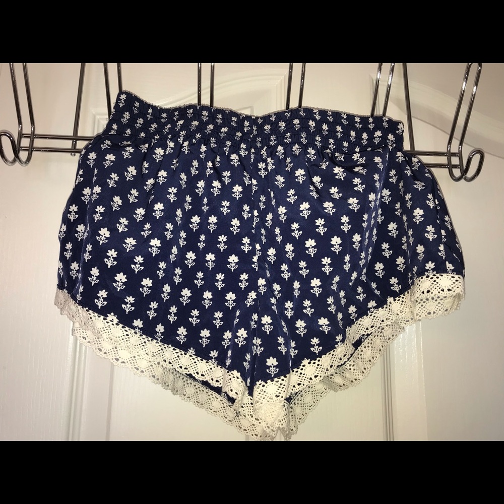 NWT Forever 21 silk with lace shorts